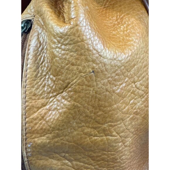 Vintage Italian Leather Backpack Brass Hardware Lots of Pockets Drawstring - Picture 12 of 16